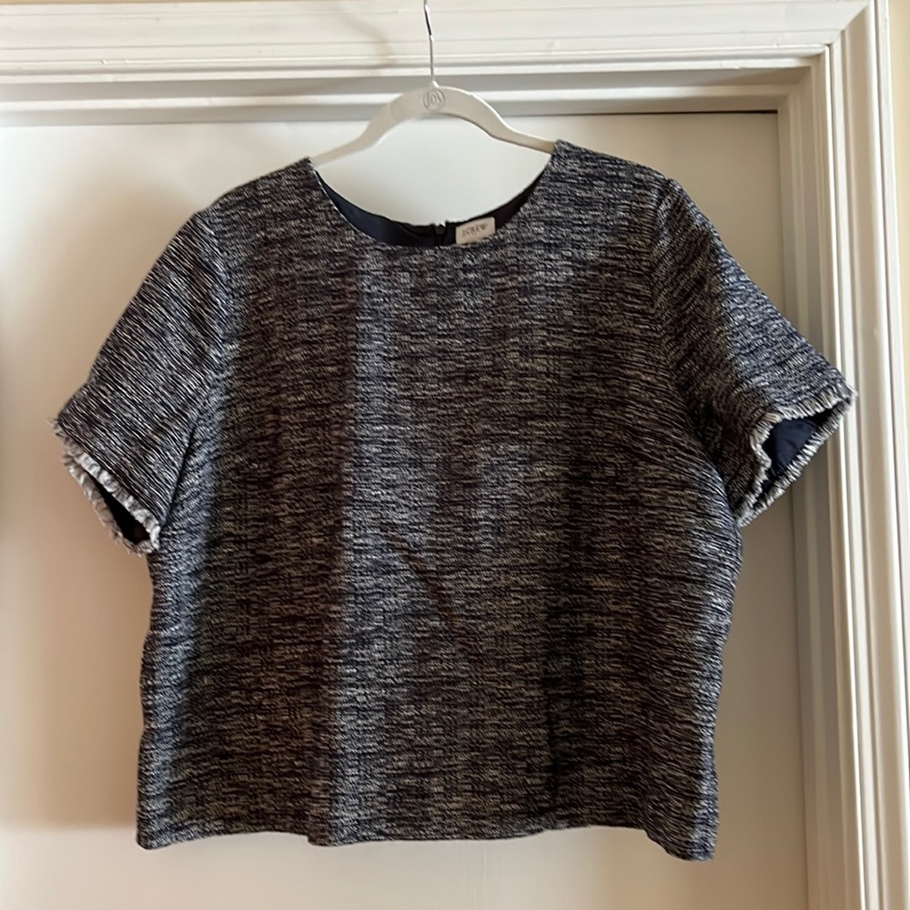 J. Crew Tweed Short Sleeve Shirt